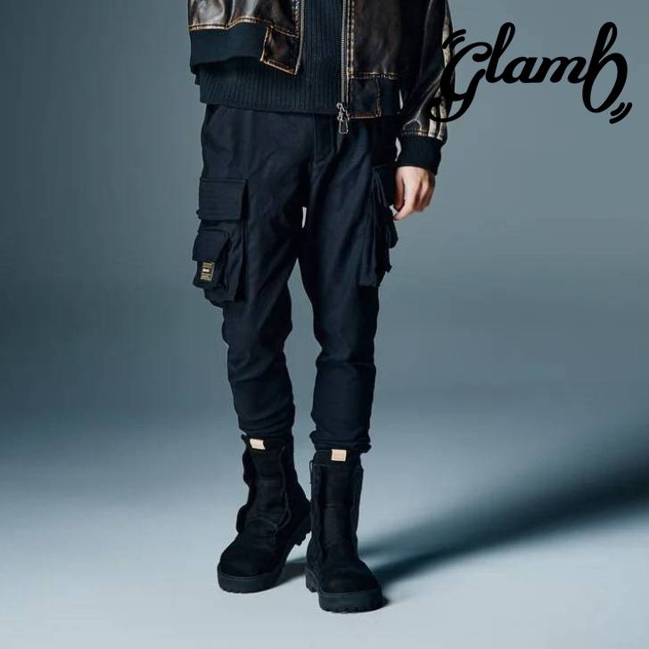 予約商品 glamb グラム パンツ メンズ Sarrouel Rib Cargo Pants サルエルリブカーゴパンツ グレー ブラック GB0326/P01 ブランド 30代 40代 50代 男 かっこいい オシャレ 服|メンズファッションMasterPiece