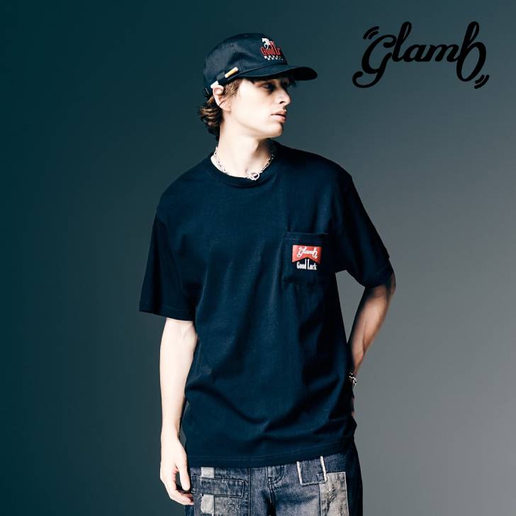 お取り寄せ商品 glamb グラム 半袖Tシャツ メンズ Good Luck T-Shirt IV グッドラックTシャツIV 春 ホワイト ブラック GB0126/CS14 コットン ブランド 薄手 男 かっこいい オシャレ 軽い メンズ 服|メンズファッションMasterPiece
