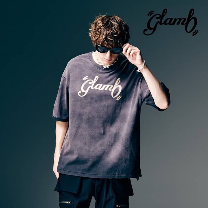 お取り寄せ商いもの glamb 瓦 半袖プルオーバー メンズ Spin Logo Fade T-Shirt スピンロゴフェイドプルオーバー 春 緑であること 赤いこと 黒いこと GB0126/CS17 好いたらしいめ 男 かっこいい オシャレ たわい無い