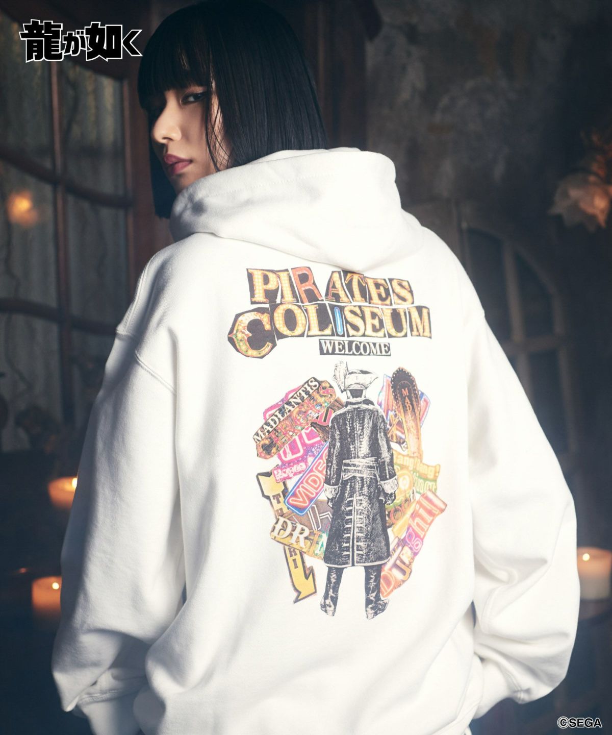 お取り寄せ商品 glamb グラム 長袖パーカー メンズ Madlantis Hoodie/マッドランティスフーディ 春夏商品 ホワイト ブラック GB0225/LD07 龍が如くコラボ企画 コットン ゆったり 長袖カットソー ブランド 厚手 30代 40代 50代 男 かっこいい オシャレ｜メンズファッションMasterPiece
