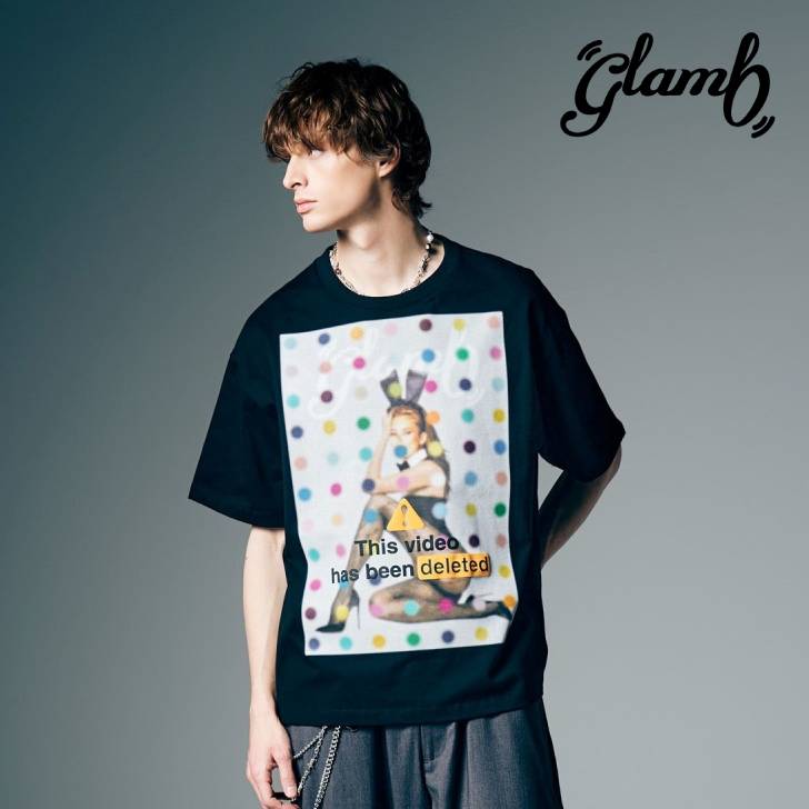 予約商品 glamb グラム 半袖Tシャツ メンズ Bunny Girl T-Shirt バニーガールTシャツ 夏 ホワイト ブラック GB0226/CS24 きれいめ 男 かっこいい オシャレ 軽い