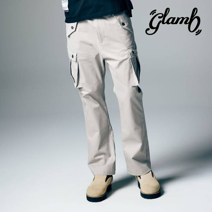 予約商品 glamb グラム フレアパンツ メンズ Sarrouel Flare Cargo Pants サルエルフレアカーゴパンツ 夏 ベージュ ブラック GB0226/P08 ブランド 30代 40代 50代 男 かっこいい オシャレ 服 18,354円