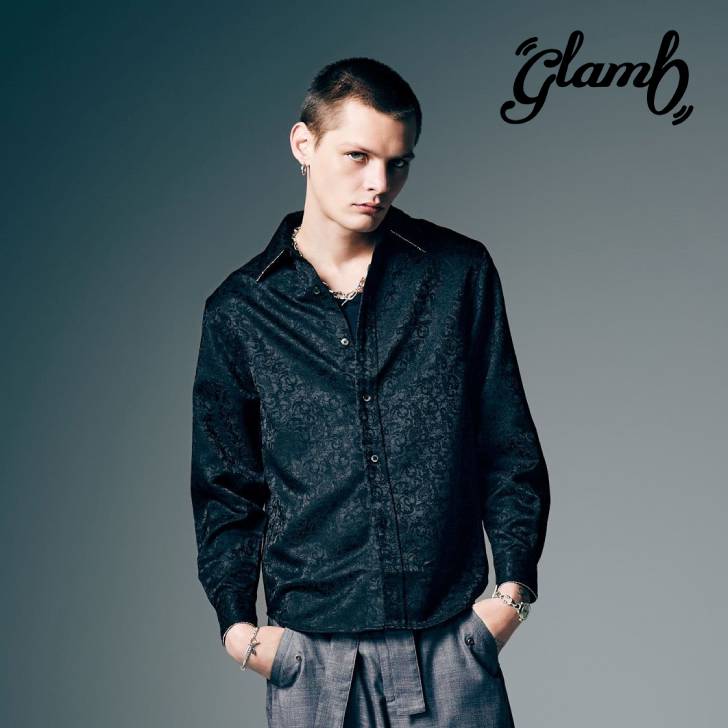 予約商品 glamb グラム 長袖シャツ メンズ Studs Line Shirt スタッズラインシャツ 夏 ホワイト ブラック ペイズリー フラワー GB0226/SH10 21,978円