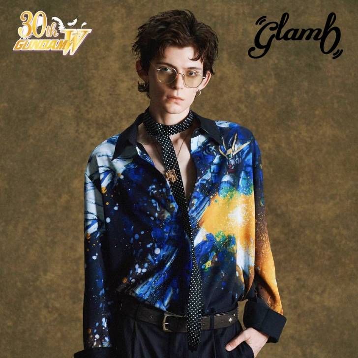 お取り寄せ商品 glamb グラム 長袖シャツ メンズ Wing Gundam Zero Shirt/ウイングガンダムゼロシャツ 秋冬商品 ブラック GB0425/GW01 機動戦士ガンダム