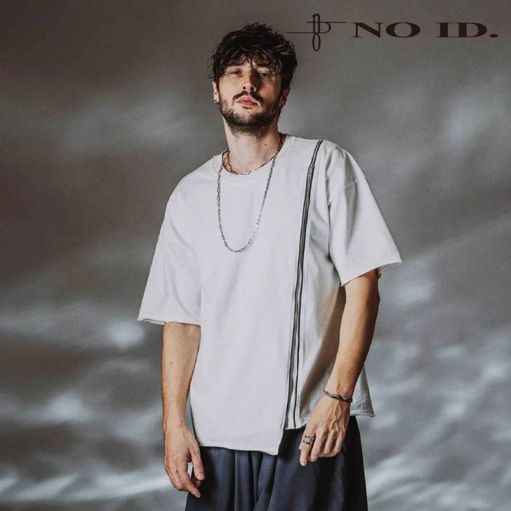 ノーアイディー noid 半袖Tシャツ NOID. メンズ レイヤードZIP BIG-T ホワイト グレー ブラック フリーサイズ 春夏商品 858006-453T ビッグシルエット ブランド
