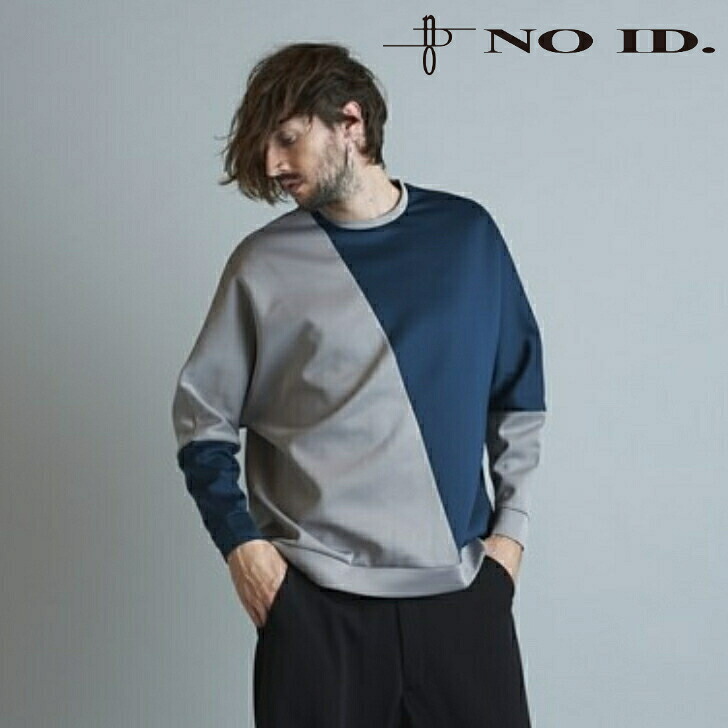 ノーアイディー noid no id 長袖カットソー メンズ NOID． ボンディング切替ドルマンスリーブPO 852006-345T 秋冬商品 ブルーグリーン/ベージュ/ネイビー/ブラック ドルマンシルエット ボンディング素材 ブランド