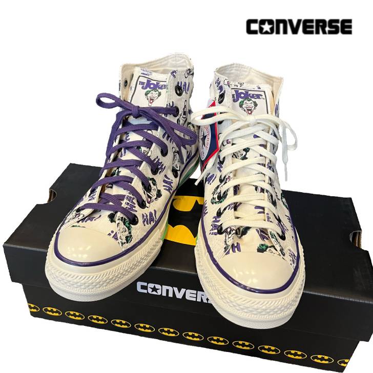 コンバース スニーカー メンズ レディース converse キャンバス オールスター ハイカット ALL STAR AGED HI/DC オールスターエイジドHI/DC ジョーカー 31314041 靴 シューズ バットマン画像