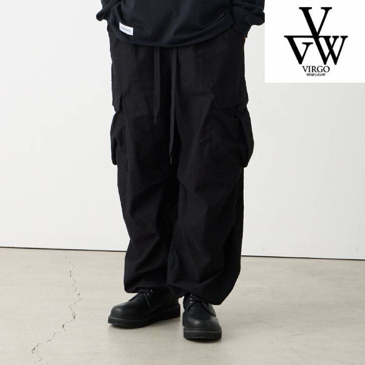 VIRGOwearworks ヴァルゴウェアワークス メンズ ズボン下 TANKER WIDE CARGO PANTS カーキ 黒いこと VG-PT-448 ブランド名 30代 40代 50代 男 かっこいい オシャレ 服