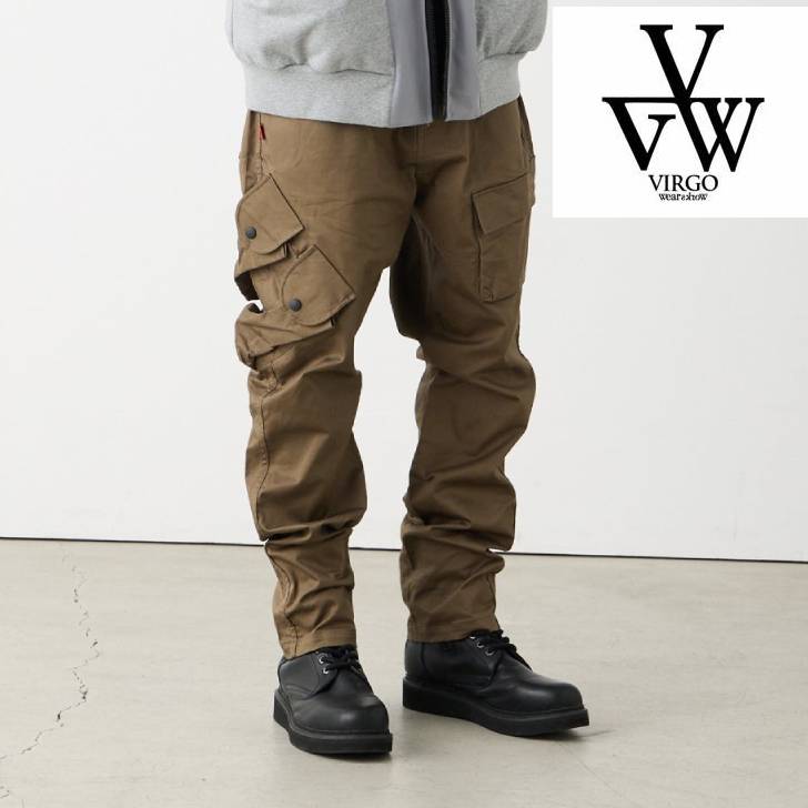 VIRGOwearworks ヴァルゴウェアワークス メンズ パンツ BAGGY D-CARGO RELOADED カーキ ブラック VG-PT-452｜メンズファッションMasterPiece