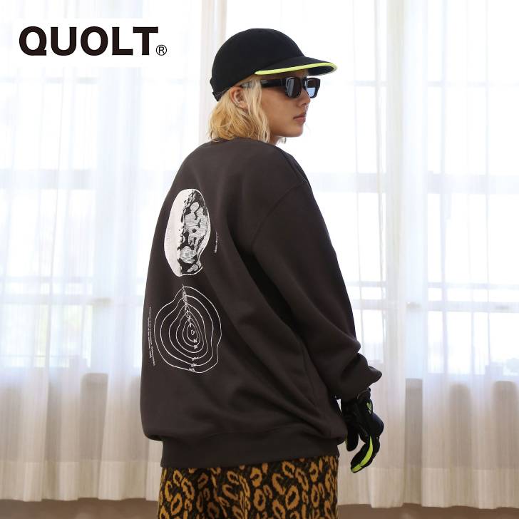 クオルト quolt 長袖スウェット メンズ GALILEO SWEAT トップス 秋冬ファッション サンド ネイビー スミクロ 901T-1887 ブランド 軽い 薄手 30代 40代 50代 インナー メンズ 服 ブランド