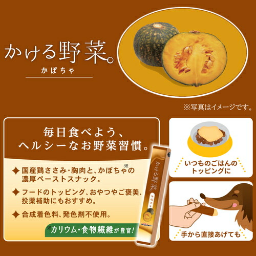 正規販売店 かける野菜 かぼちゃ 14g 4本犬 ドッグ トッピング ペースト ウェット 投薬補助 カボチャ チキン 鶏 ドギーマン Qdtek Vn