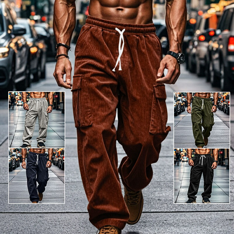 楽天市場】コーデュロイパンツ カーゴパンツ ズボン メンズ オーバー