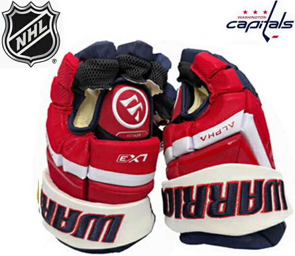 WARRIOR/ウォリアー ALPHA LX3 CUSTOM NHL ☆WASHINGTON CAPITALS☆ 【アイスホッケーグローブ】 2025-2026|ホッケー用品店 マスタースポーツ