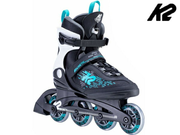 【現品極限点店卸し資産追い立てる大売り出し】【2020model】K2/ケーツー KINETIC 80 PRO WOMEN\u0027S BLACK/TURQUOISE 【インライン滑る靴】