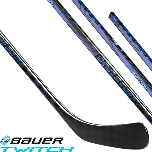 ♪地球制限事項真似形♪ BAUER/バウアー  S24  TWITCH GRIP CUSTOM BLUE お坊っちゃん 【アイスホッケーワンピーススティック】