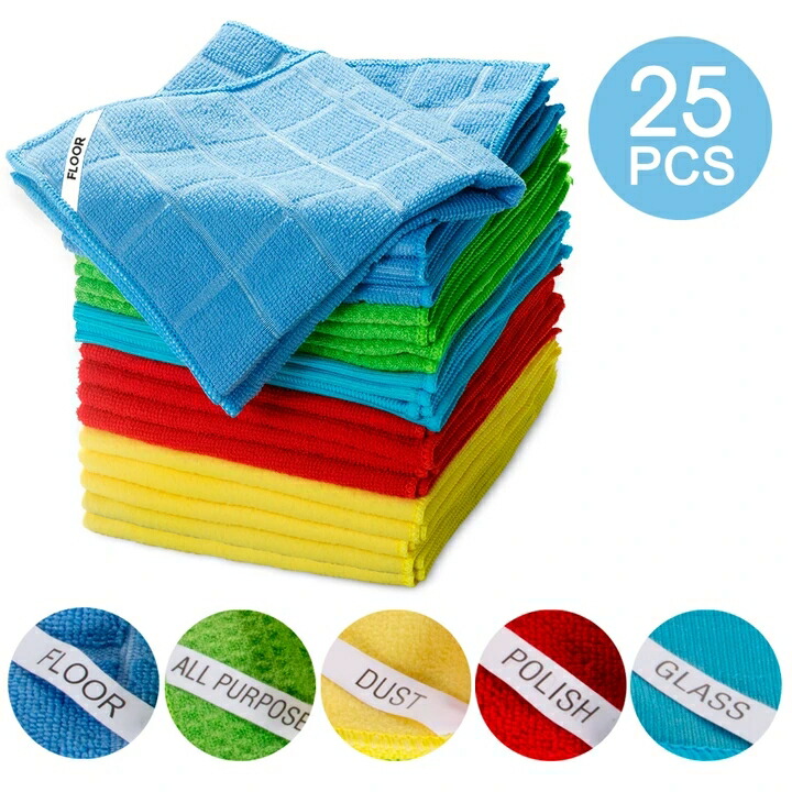 楽天市場 25枚セット ふきん ぞうきん 雑巾 吸水タオル 35 35cm マイクロファイバークロスキッチン タオル キッチンクロス マイクロファイバー クロス 業務用 速乾 強吸水性 強通気性 掃除雑巾 台拭き用 食器用 家庭用 業務用 吸水タオル Masthome