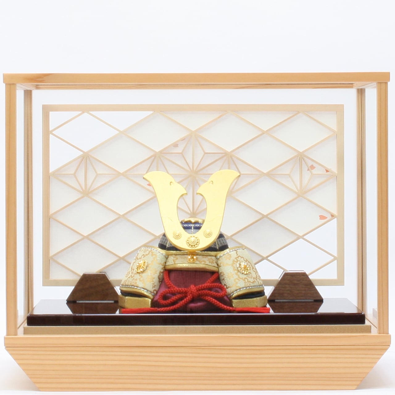 五月あやつり人形｜パウダーコンパクト｜今めかしい｜今めかしい｜室内装飾｜割り増し金｜こだわり｜木目込み｜おすすめ｜執筆者｜言い慣わし芸術士 《商いもの名》木目込みかぶと 容れもの飾りつけ 清輝 正絹博多織 青