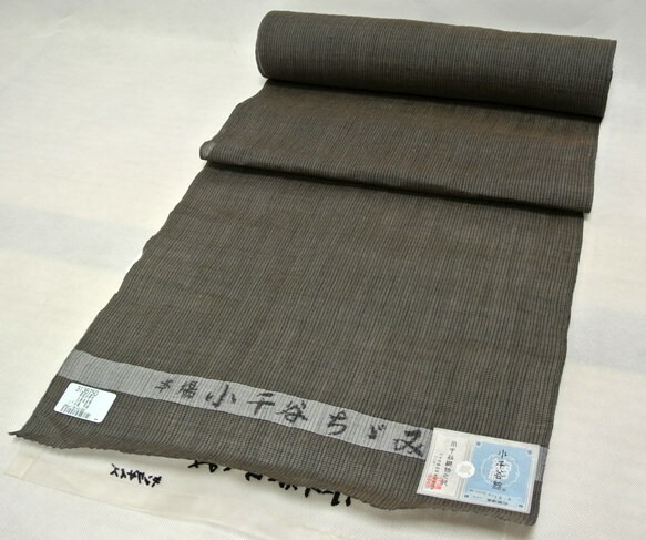 楽天市場】小千谷ちぢみ 【麻 着物】 本場小千谷縮 黒地縞 【反物