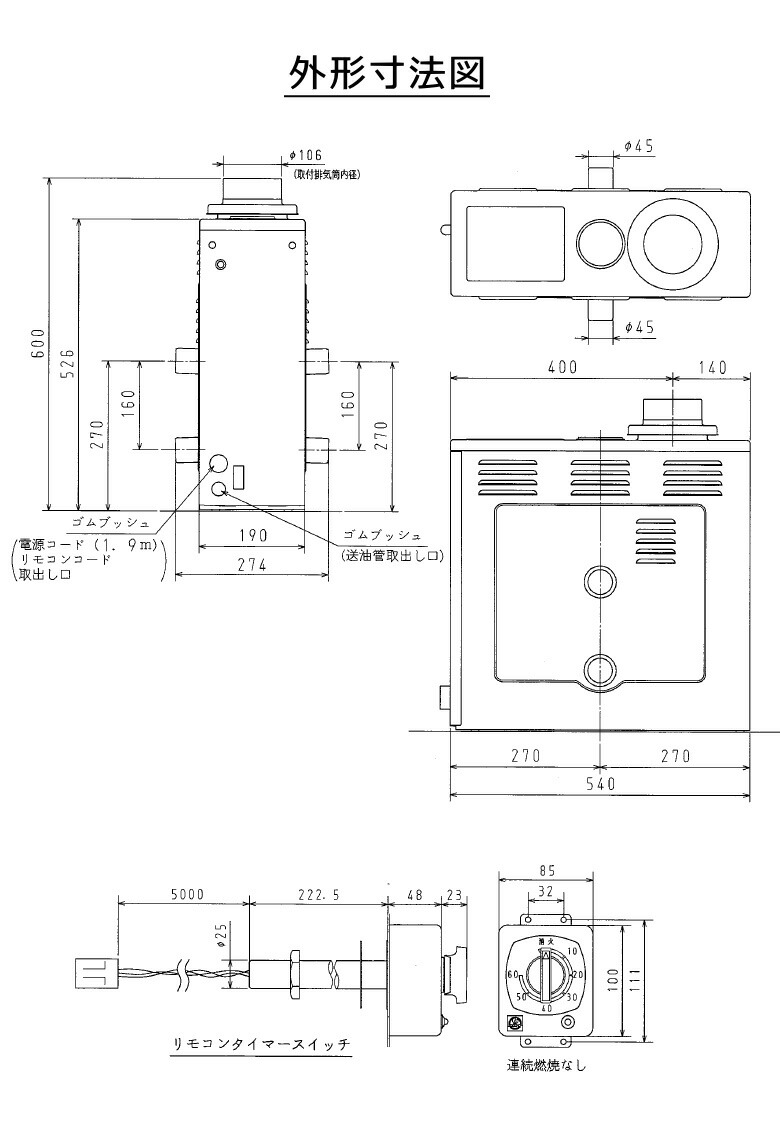 市場 コロナ BS-2050GTD ニューハイパット 石油風呂釜 屋内用 左右共用