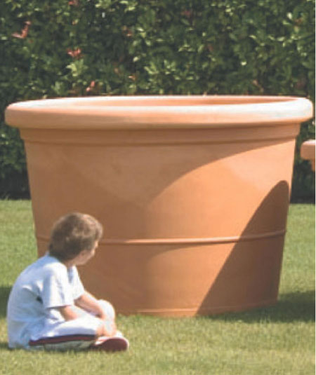 公式 イタリア製プランター ザラ100 直径100cm 高さ72cm 大型の鉢 フラワーポット 樹脂製 Zara100 テラコッタ おしゃれ 植木鉢 Made In Italy マルキオーロ 観葉植物 プラスチック 鉢植え Fucoa Cl