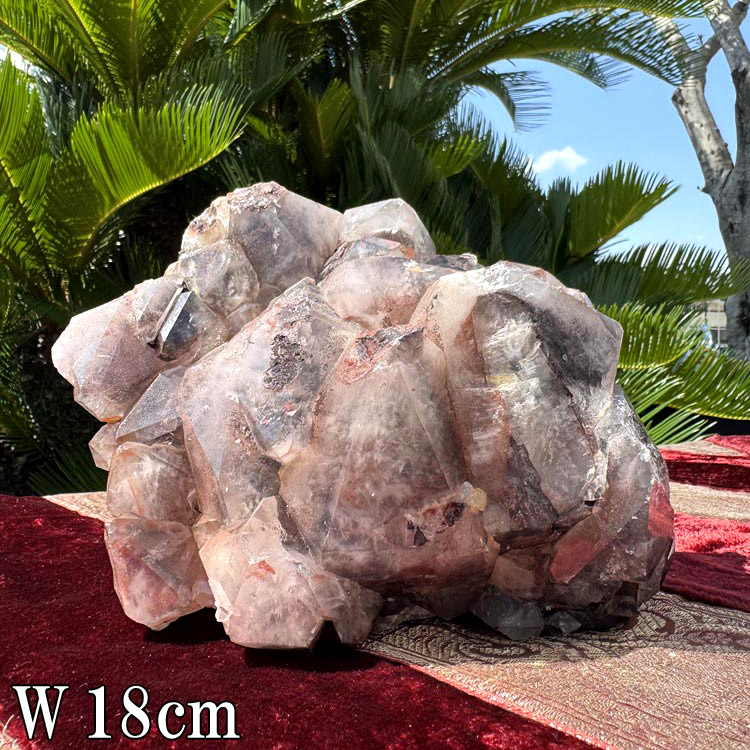 楽天市場】天然水晶 原石 クラスター 約3.63kg 幅約21cm 送料無料