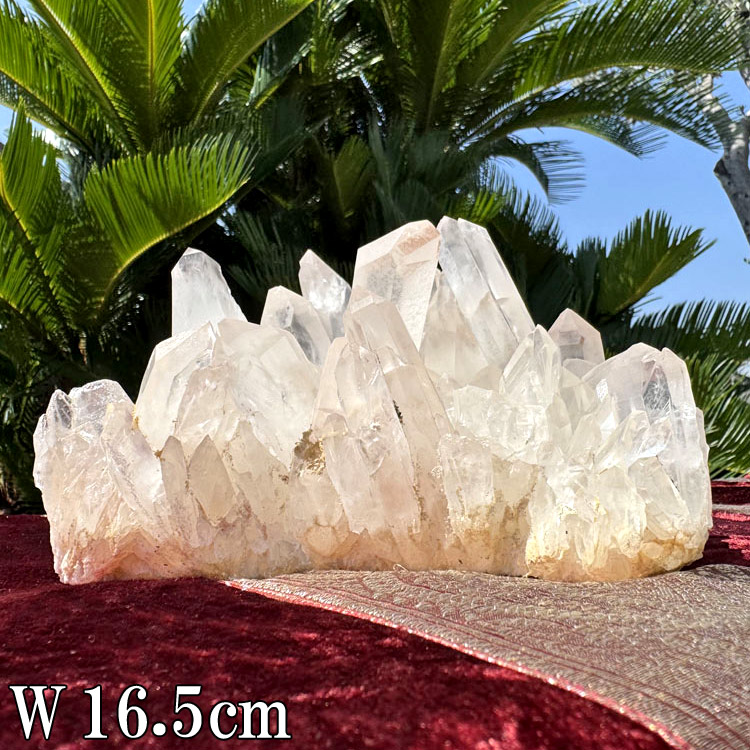 原石　パワーストーン　天然石　風水石 楽天市場】天然水晶 原石 クラスター 約3.63kg 幅約21cm 送料