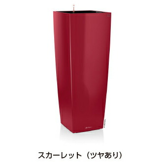キュービコ コントラルト 40 スカーレット W40珊 H105珊 ＦＲＧ製デザインプランター  根もと灌水書き割り付 CUBICO ALTO LE-3340 レチューザ Lechuza Premium MADE IN GERMANY 脂製 大型の鉢 観葉草木 可塑性物質 御花ポット 鉢取りまかなう 真四角 鉢 鉢植え 室外 今めかしい