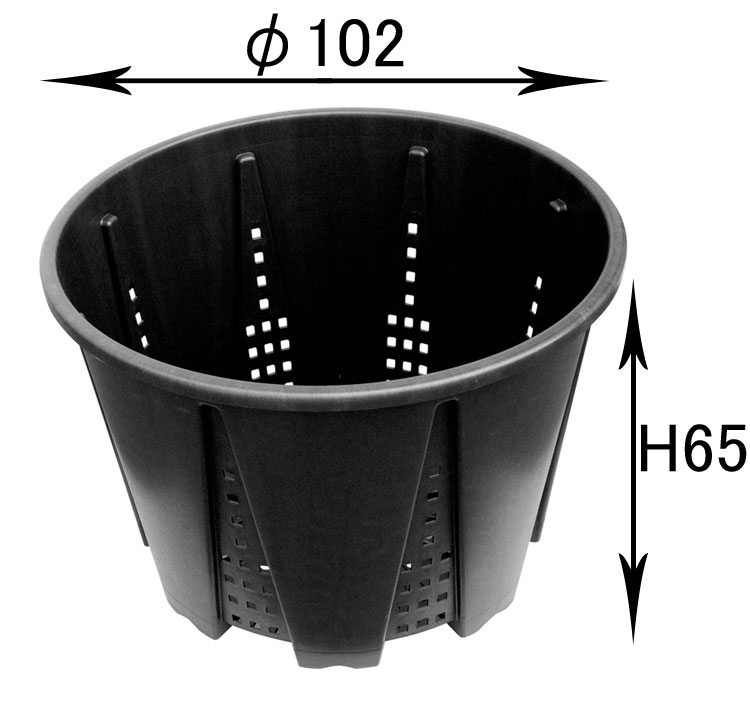 ナーセリーメッシュポット 102 直径102cmのイタリア製プランター 生産者向け ガーデニング プラスチック 植木鉢 RPV102 黒 樹脂  高通気性 ドライガーデン オリーブ ユッカ ロストラータ アガベ ベネズエラ 等が良く育つ 正規品販売！