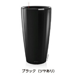ＦＲＧ製デザインプランター ロンド 32 黒いこと （差しわたし32糎 高さ56糎） 根もと灌水仕掛ける付 Rondo LE-3132 レチューザ Lechuza Premium MADE IN GERMANY 室内 今めかしい ラウンド 鉢 御花ポット