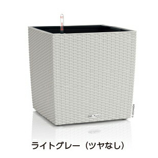 コテージ キューブ (幅40cm 高さ40cm) ライトグレー ドイツ製デザインプランター 底面灌水セット付 COTTAGE CUBE LE-6440 レチューザ Lechuza MADE IN GERMANY 観葉植物 プラスチック フラワーポット 室内 鉢カバー スクエア 植木鉢 鉢植え 屋外 おしゃれ|マスキ