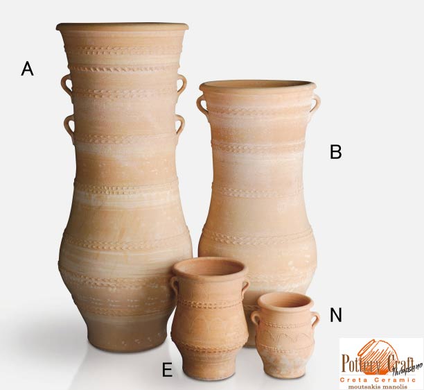 Crete 素焼き ギリシャ製テラコッタプランター In プランター ボガツォピサーロa Bogiatzopithara In 素焼き 高さ160cm クレタ島シリーズ Greece 直径70cm Gr Cc 7a 植木鉢 マスキ8000年を越えて受け継がれた製法