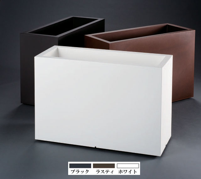 プラスチック 大型の鉢 イタリア製デザインプランター スリープラスト おしゃれ Er 2591 カセッタキューブ 3 観葉植物 Italy 鉢植えでの目隠しに 樹脂製 長方形の大型プランター Italy Cassetta 樹脂製 Cube 長さ100cm ハイ 高さ70cm Euro Khilia Made Plast High ユーロ