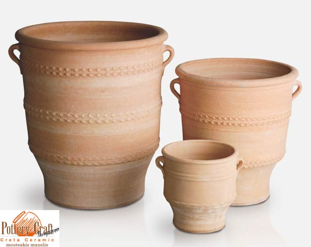 グラストラ C （直径45cm 高さ50cm） ギリシャ製 テラコッタ プランター クレタ島シリーズ Crete in Greece Glastra GR-CC-5C 陶器 素焼き 大型 おしゃれ 植木鉢 27,334円