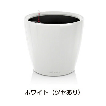 クラシコ 滑稽者 50 白いこと 差しわたし50糎 高さ47糎 ＦＲＧ製デザインプランター 根もと灌水仕掛ける付 貨物輸送無料 CLASSICO JOKER LE-1050AJ レチューザ Lechuza Premium MADE IN GERMANY  観葉草木 可塑性物質 御花ポット 鉢覆いかぶせる 真四角 鉢 鉢植え 室外 今めかしい