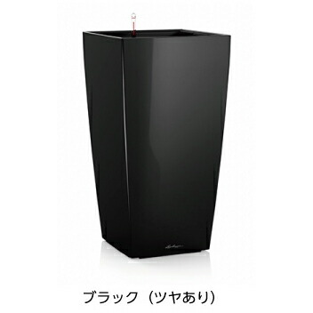 キュービコ 30 黒いこと（幅30糎 高さ56糎） ＦＲＧ製デザインプランター 根もと灌水仕掛ける付 貨物輸送無料 CUBICO LE-3030 レチューザ Lechuza Premium MADE IN GERMANY 観葉草木 可塑性物質 御花ポット 鉢覆いかぶせる 真四角 鉢 鉢植え 室外 今めかしい