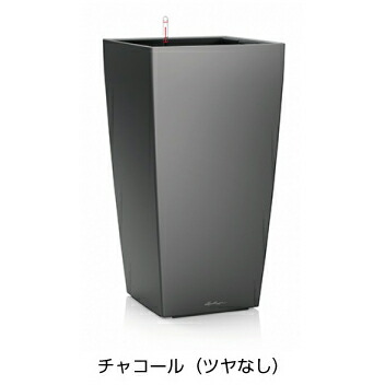 キュービコ 50 濃灰色 （幅50珊 高さ95珊） ＦＲＧ製デザインプランター 根もと灌水書き割り付 CUBICO LE-3050 レチューザ Lechuza Premium MADE IN GERMANY 脂製 大型の鉢 観葉草木 可塑性物質 御花ポット 鉢取りまかなう 真四角 鉢 鉢植え 室外 今めかしい