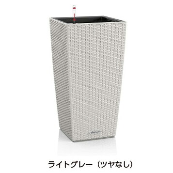 コテージ 40 ともし火薄墨色 （幅40糎 高さ75糎） ＦＲＧ製デザインプランター 根もと灌水仕掛ける付 COTTAGE LE-6040 レチューザ Lechuza MADE IN GERMANY 貨物輸送無料 観葉草木 可塑性物質 御花ポット 鉢覆いかぶせる 真四角 鉢 鉢植え 室外 今めかしい