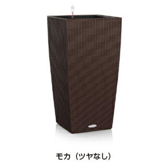 コテージ 40 モカ （幅40糎 高さ75糎） ＦＲＧ製デザインプランター 根もと灌水仕掛ける付 COTTAGE LE-6040 レチューザ Lechuza MADE IN GERMANY 貨物輸送無料 観葉草木 可塑性物質 御花ポット 鉢覆いかぶせる 真四角 鉢 鉢植え 室外 今めかしい