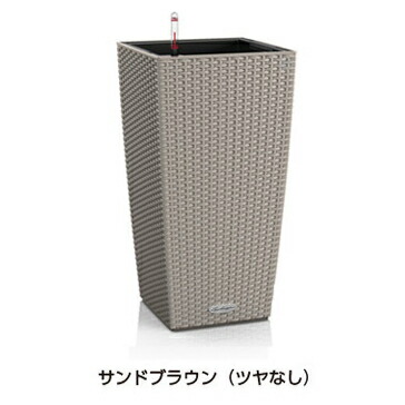 コテージ 40 真砂赤銅色 （幅40糎 高さ75糎） ＦＲＧ製デザインプランター 根もと灌水仕掛ける付 COTTAGE LE-6040 レチューザ Lechuza MADE IN GERMANY 貨物輸送無料 観葉草木 可塑性物質 御花ポット 鉢覆いかぶせる 真四角 鉢 鉢植え 室外 今めかしい