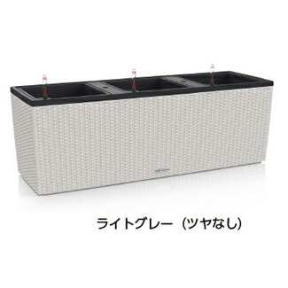 コテージ 3重協奏曲 40 点火装置薄墨色 （幅130珊 高さ44珊） ＦＲＧ製デザインプランター 根もと灌水書き割り付 COTTAGE TRIO LE-6640 レチューザ Lechuza MADE IN GERMANY 観葉草木 可塑性物質 御花ポット 鉢取りまかなう 真四角 鉢 鉢植え 室外 今めかしい