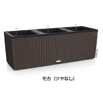 コテージ 3重協奏曲 40 モカ （幅130珊 高さ44珊） ＦＲＧ製デザインプランター 根もと灌水書き割り付 COTTAGE TRIO LE-6640 レチューザ Lechuza MADE IN GERMANY 観葉草木 可塑性物質 御花ポット 鉢取りまかなう 真四角 鉢 鉢植え 室外 今めかしい