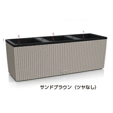 コテージ 3重協奏曲 40 砂子赤銅色 （幅130珊 高さ44珊） ＦＲＧ製デザインプランター 根もと灌水書き割り付 COTTAGE TRIO LE-6640 レチューザ Lechuza MADE IN GERMANY 観葉草木 可塑性物質 御花ポット 鉢取りまかなう 真四角 鉢 鉢植え 室外 今めかしい