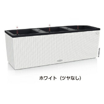 コテージ 3重協奏曲 40 白いこと （幅130珊 高さ44珊） ＦＲＧ製デザインプランター 根もと灌水書き割り付 COTTAGE TRIO LE-6640 レチューザ Lechuza MADE IN GERMANY 観葉草木 可塑性物質 御花ポット 鉢取りまかなう 真四角 鉢 鉢植え 室外 今めかしい