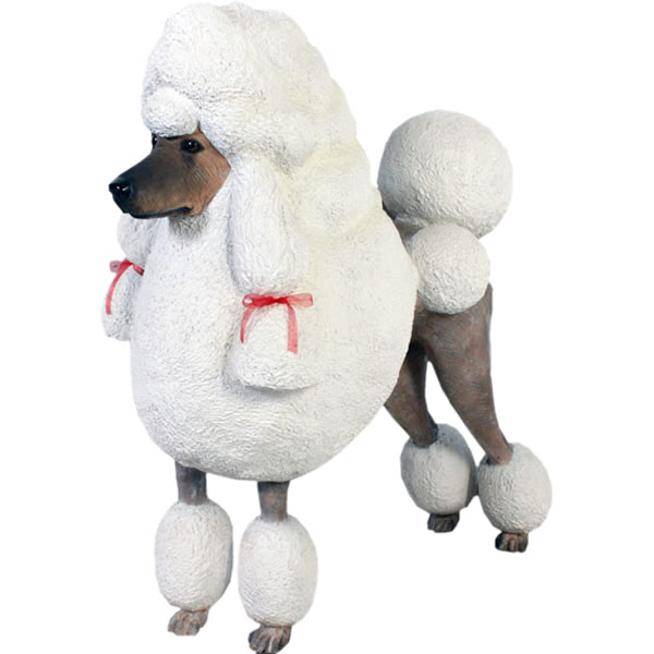 プードル Poodle 強化因子可塑性物質 (FRP) 工芸オブジェ 犬 飾りつけ 庭 部屋の入り口 外 実物大 毛の荒物 像 映える 図形 ガーデニング 室内装飾 毛の荒物 秘密捜査員 たわい無い 庭園 飾りつけ 軽さ 等身大 バス発着場 毛の荒物園 fr110121