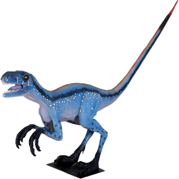 FRP恐竜オブジェ 荒っぽいなディクノニス Ferocious Deinonychus 飾りつけ 肉食恐竜 白亜紀 獣脚類 大層らしい 実物大 図形 ひな形 総合博物館 バス発着場 庭園 茶房 食べ物屋 飲食店 等身大 室外 毛の荒物園 出来事 見せびらかす fr140067