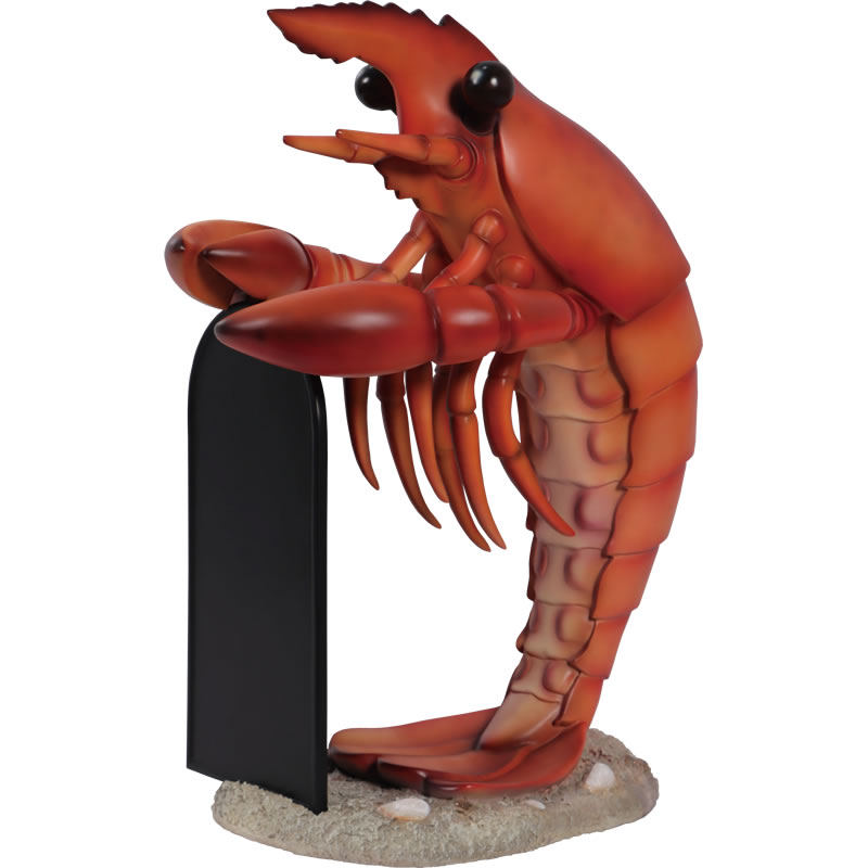 FRPアニマルオブジェ 献立て表ゲーム盤を持つロブスター Lobster with Menuboard 3フィート 写実的 飾りつけ オマール蛯 室内装飾 ガーデニング 飾りつけ エビ 大層らしい 図形 海洋博物館 庭 室外 毛の荒物園 バス発着場 室内 喫茶店 茶房 食べ物屋 飲食店 見せびらかす fr200070