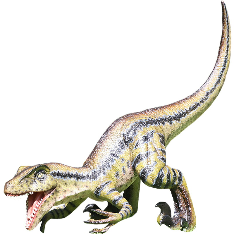 FRP恐竜オブジェ 鋭いくちばしのヴェロキラプトル Velociraptor - Razor Beaks - 肉食恐竜 獣脚類 リアル 実物大 フィギュア 白亜紀 標本 博物館 置物 店舗 カフェ 庭 喫茶店 レストラン 飲食店 ガーデン 等身大 屋外 動物園 室内 イベント ディスプレイ fr230019