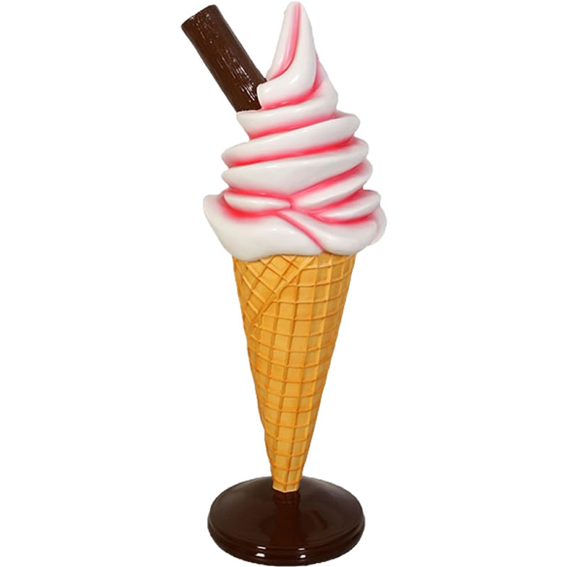 ソフトクリームチョコスティック付オランダ苺 Ice Cream with Chocolate Stick Strawberry FRP工芸オブジェ H128珊 スウィーツ 飾りつけ オランダ苺 クリーム バス発着場 かざり付ける スイーツ 出来事 見せびらかす 御菓子 運動場 ガーデンファニチャー 室内装飾 frJR0045SB
