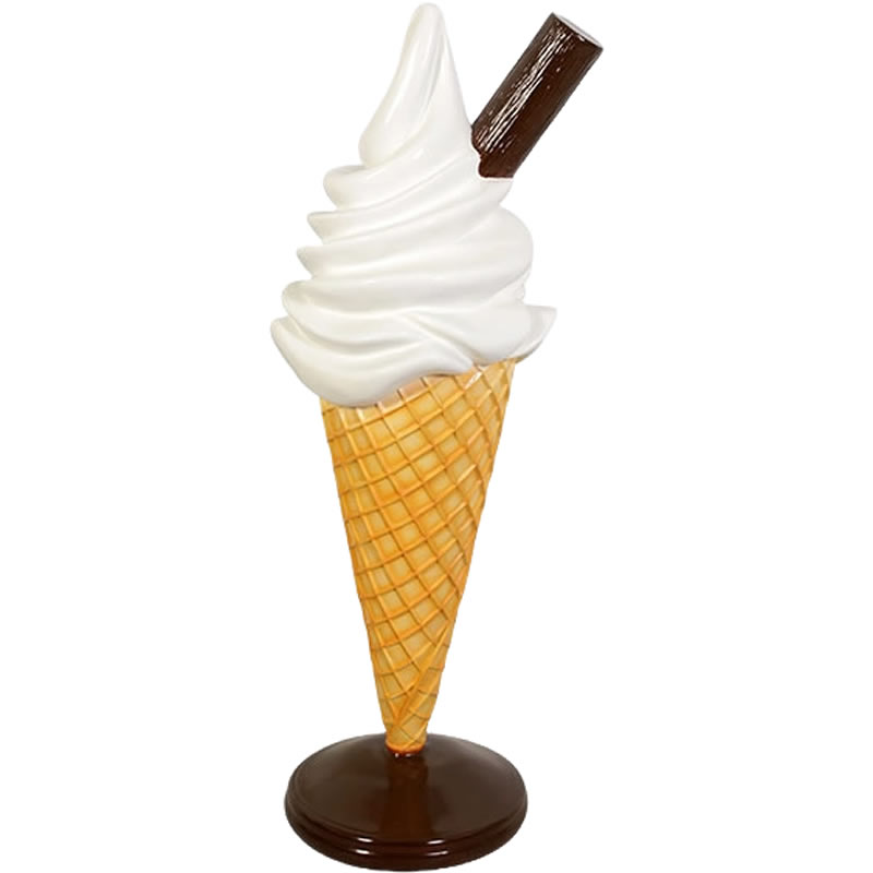 ソフトクリームチョコスティック付酪漿 Ice Cream with Chocolate Stick WHITE FRP工芸オブジェ H128珊 スウィーツ 飾りつけ クリーム バス発着場 かざり付ける スイーツ 出来事 見せびらかす 高甚だしい 御菓子 運動場 ガーデンファニチャー 室内装飾 frJR0045WH