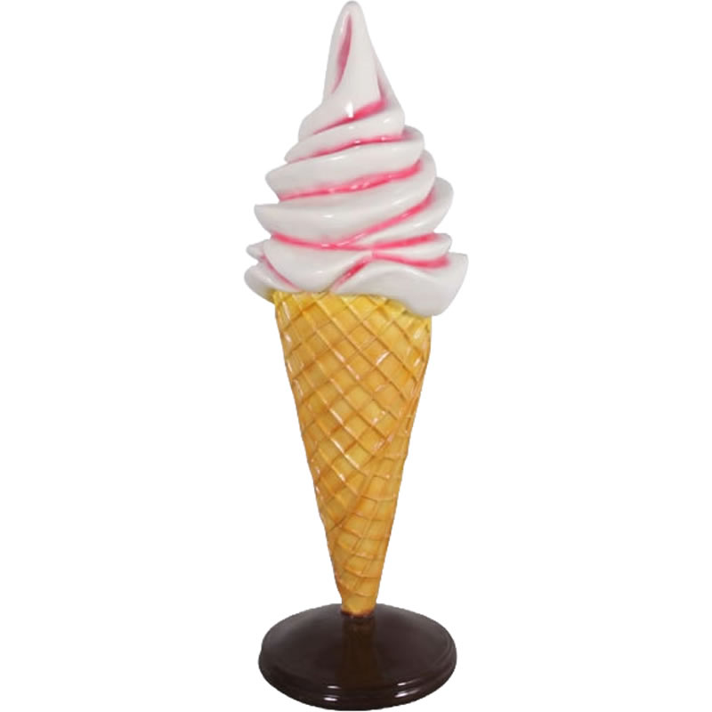 ソフトクリームオランダ苺 Ice Cream on Base Strawberry FRP工芸オブジェ スウィーツ 飾りつけ オランダ苺 クリーム H128珊 バス発着場 かざり付ける スイーツ 出来事 見せびらかす 御菓子 運動場 ガーデンファニチャー 室内装飾 frJR0053SB
